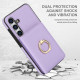 For Samsung Galaxy S24+ 5G RFID Anti-theft Card Ring Holder Phone Case(Purple)