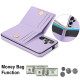 For Samsung Galaxy S24+ 5G RFID Anti-theft Card Ring Holder Phone Case(Purple)