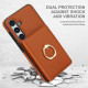 For Samsung Galaxy S24+ 5G RFID Anti-theft Card Ring Holder Phone Case(Brown)