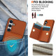 For Samsung Galaxy S24+ 5G RFID Anti-theft Card Ring Holder Phone Case(Brown)