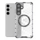 For Samsung Galaxy S24+ 5G Honeycomb Magnetic Ring Shockproof Phone Case(White)