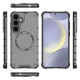 For Samsung Galaxy S24+ 5G Honeycomb Magnetic Ring Shockproof Phone Case(Black)
