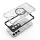 For Samsung Galaxy S24+ 5G Honeycomb Magnetic Ring Shockproof Phone Case(Red)