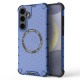 For Samsung Galaxy S24+ 5G Honeycomb Magnetic Ring Shockproof Phone Case(Blue)