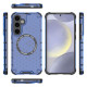 For Samsung Galaxy S24+ 5G Honeycomb Magnetic Ring Shockproof Phone Case(Blue)