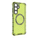 For Samsung Galaxy S24+ 5G Honeycomb Magnetic Ring Shockproof Phone Case(Green)