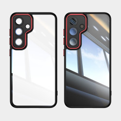 For Samsung Galaxy S24+ 5G Acrylic Hybrid TPU Armor Shockproof Phone Case(Black Red)
