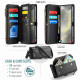 For Samsung Galaxy S24+ 5G CaseMe C36 Card Slots Zipper Wallet RFID Anti-theft Leather Phone Case(Black)