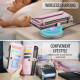 For Samsung Galaxy S24+ 5G CaseMe C36 Card Slots Zipper Wallet RFID Anti-theft Leather Phone Case(Pink)