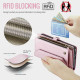 For Samsung Galaxy S24+ 5G CaseMe C36 Card Slots Zipper Wallet RFID Anti-theft Leather Phone Case(Pink)