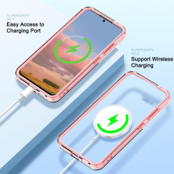 For Samsung Galaxy S24+ 5G Colorful MagSafe Magnetic PC + TPU Phone Case(Pink)