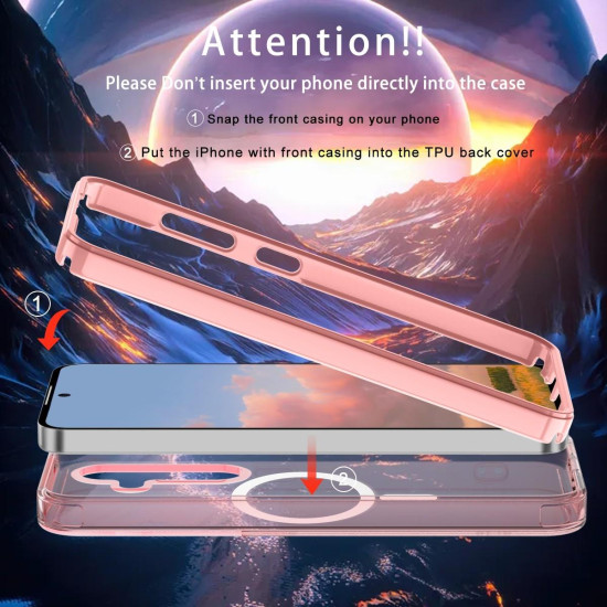 For Samsung Galaxy S24+ 5G Colorful MagSafe Magnetic PC + TPU Phone Case(Pink)