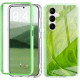 For Samsung Galaxy S24+ 5G IMD Gradient Feather PC + TPU Phone Case(Green)