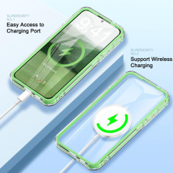 For Samsung Galaxy S24+ 5G IMD Gradient Feather PC + TPU Phone Case(Green)