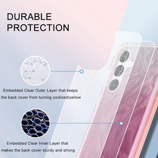 For Samsung Galaxy S24+ 5G IMD Gradient Feather PC + TPU Phone Case(Light Pink)