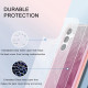 For Samsung Galaxy S24+ 5G IMD Gradient Feather PC + TPU Phone Case(Light Pink)