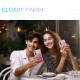 For Samsung Galaxy S24+ 5G IMD Gradient Feather PC + TPU Phone Case(Light Pink)
