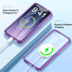 For Samsung Galaxy S24+ 5G IMD Gradient Feather PC + TPU Phone Case(Purple)