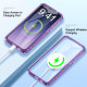 For Samsung Galaxy S24+ 5G IMD Gradient Feather PC + TPU Phone Case(Purple)
