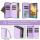 For Samsung Galaxy S24+ 5G Crossbody Rhombic Zipper Tower Buckle Leather Phone Case with Lanyard(Purple)