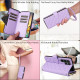 For Samsung Galaxy S24+ 5G Crossbody Rhombic Zipper Tower Buckle Leather Phone Case with Lanyard(Purple)