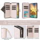 For Samsung Galaxy S24+ 5G Crossbody Rhombic Zipper Tower Buckle Leather Phone Case with Lanyard(Beige)
