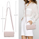 For Samsung Galaxy S24+ 5G Crossbody Rhombic Zipper Tower Buckle Leather Phone Case with Lanyard(Beige)