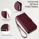 For Samsung Galaxy S24+ 5G Crossbody Rhombic Zipper Tower Buckle Leather Phone Case with Lanyard(Wine Red)