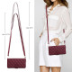 For Samsung Galaxy S24+ 5G Crossbody Rhombic Zipper Tower Buckle Leather Phone Case with Lanyard(Wine Red)