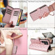 For Samsung Galaxy S24+ 5G Crossbody Rhombic Zipper Tower Buckle Leather Phone Case with Lanyard(Rose Gold)