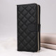 For Samsung Galaxy S24+ 5G Crossbody Rhombic Zipper Tower Buckle Leather Phone Case with Lanyard(Black)