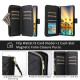 For Samsung Galaxy S24+ 5G Crossbody Rhombic Zipper Tower Buckle Leather Phone Case with Lanyard(Black)