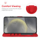 For Samsung Galaxy S24+ / S25+ 5G Skin Feel Geometric Lines Leather Phone Case(Red)