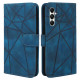 For Samsung Galaxy S24+ / S25+ 5G Skin Feel Geometric Lines Leather Phone Case(Blue)