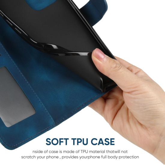 For Samsung Galaxy S24+ / S25+ 5G Skin Feel Geometric Lines Leather Phone Case(Blue)