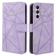For Samsung Galaxy S24+ / S25+ 5G Skin Feel Geometric Lines Leather Phone Case(Purple)