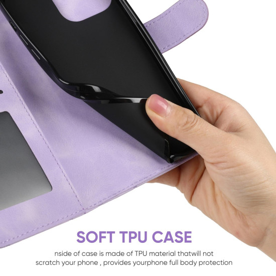 For Samsung Galaxy S24+ / S25+ 5G Skin Feel Geometric Lines Leather Phone Case(Purple)