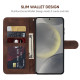 For Samsung Galaxy S24+ / S25+ 5G Skin Feel Geometric Lines Leather Phone Case(Brown)