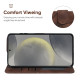 For Samsung Galaxy S24+ / S25+ 5G Skin Feel Geometric Lines Leather Phone Case(Brown)