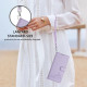 For Samsung Galax S23+ 5G Cat Rat Embossed Pattern RFID PU Phone Case with Wrist Strap(Purple)