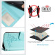 For Samsung Galax S24+ 5G Cat Rat Embossed Pattern RFID PU Phone Case with Wrist Strap(Mint Green)
