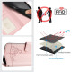 For Samsung Galax S24+ 5G Cat Rat Embossed Pattern RFID PU Phone Case with Wrist Strap(Pink)
