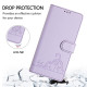 For Samsung Galax S24+ 5G Cat Rat Embossed Pattern RFID PU Phone Case with Wrist Strap(Purple)