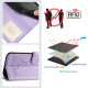 For Samsung Galax S24+ 5G Cat Rat Embossed Pattern RFID PU Phone Case with Wrist Strap(Purple)