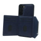 For Samsung Galaxy S24+ 5G Solid Color Metal Buckle Card Slots Bag Phone Case(Blue)
