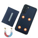 For Samsung Galaxy S24+ 5G Solid Color Metal Buckle Card Slots Bag Phone Case(Blue)