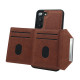 For Samsung Galaxy S24+ 5G Solid Color Metal Buckle Card Slots Bag Phone Case(Brown)