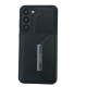 For Samsung Galaxy S24+ 5G Solid Color Metal Buckle Card Slots Bag Phone Case(Black)