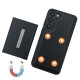 For Samsung Galaxy S24+ 5G Solid Color Metal Buckle Card Slots Bag Phone Case(Black)