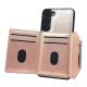 For Samsung Galaxy S24+ 5G Solid Color Metal Buckle Card Slots Bag Phone Case(Rose Gold)